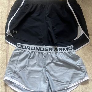 Under Armour Black and Light Gray Shorts Set